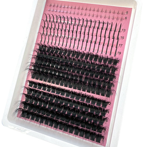 60D-200D Bottom&Spiky Lashes Clusters Volume Individual Lashes Cluster Extensions Spikes Lashes Clusters DIY Fairy/Manga Eyelash