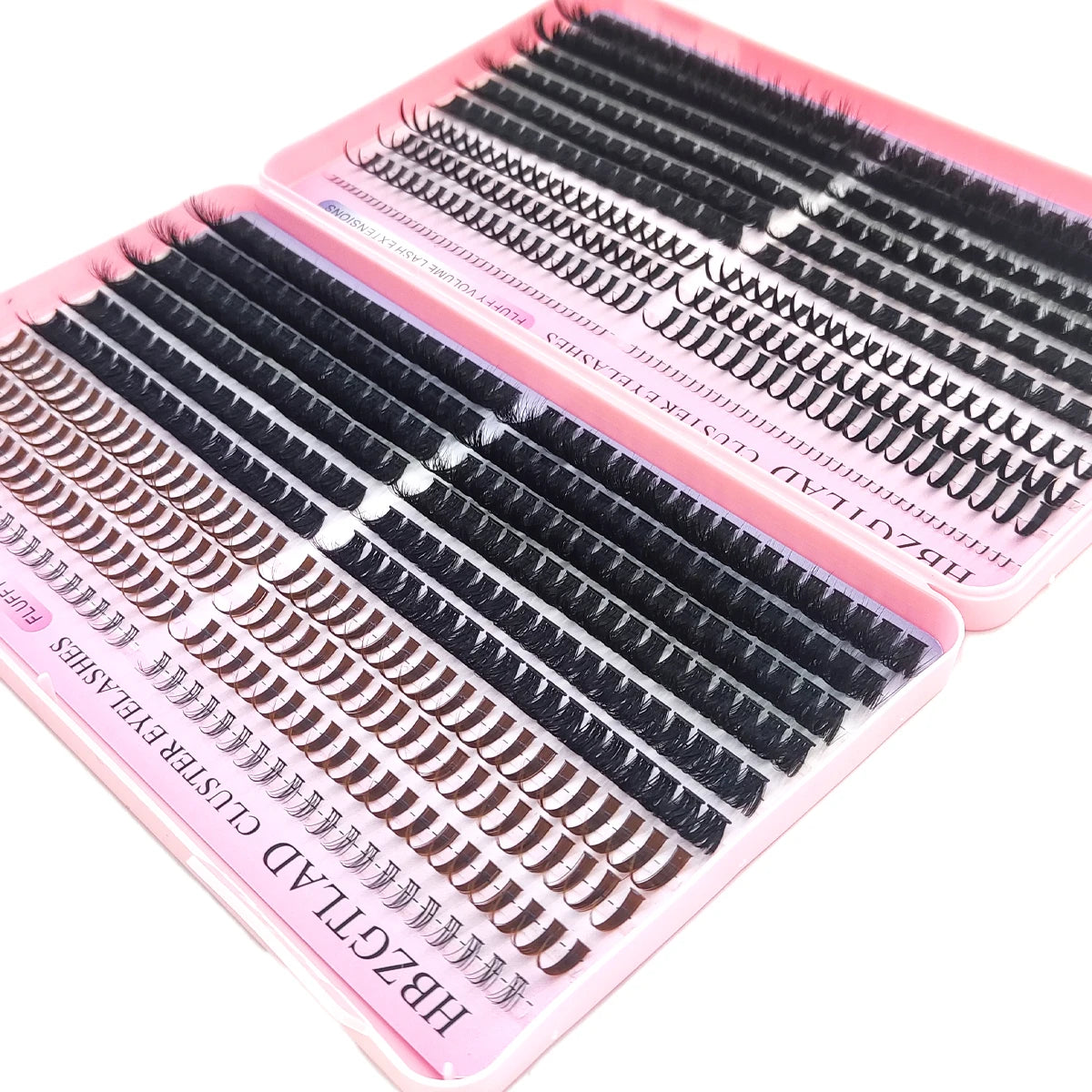 HBZGTLAD 60D/80D/100D/140D/160D eyelash clusters with bottom and pointed eyelashes DIY fairy manga pointed thick artificial mink