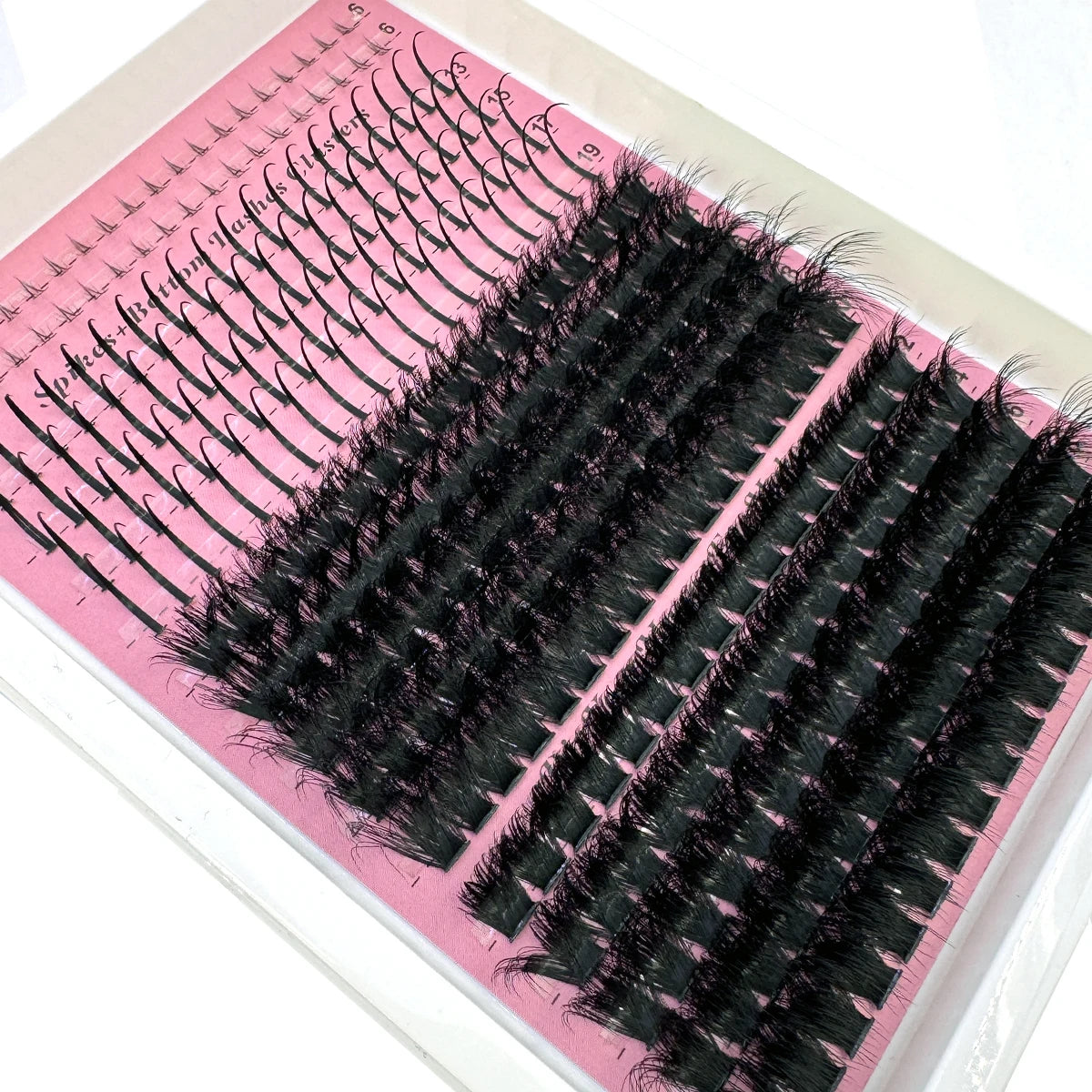 60D-200D Bottom&Spiky Lashes Clusters Volume Individual Lashes Cluster Extensions Spikes Lashes Clusters DIY Fairy/Manga Eyelash