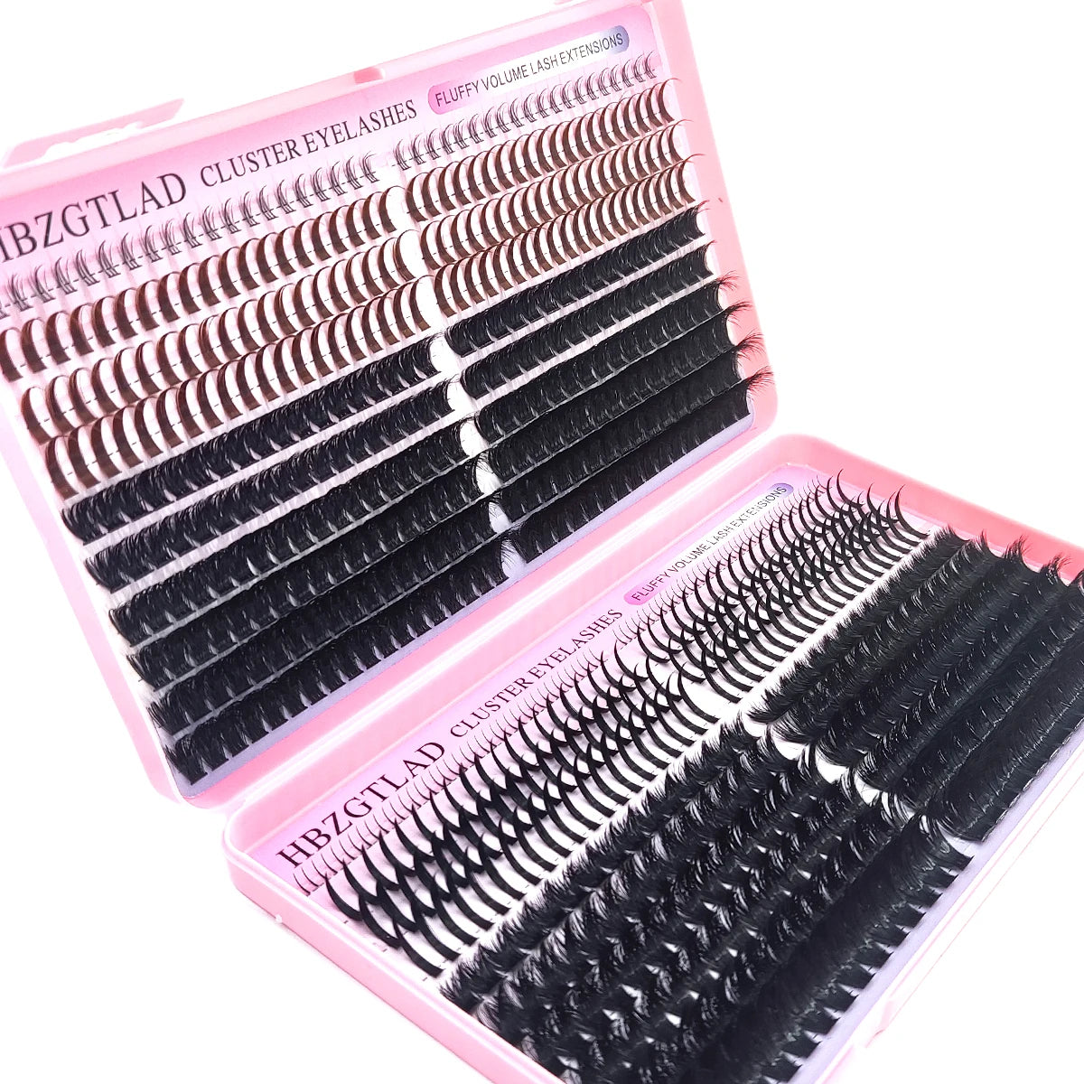 HBZGTLAD 60D/80D/100D/140D/160D eyelash clusters with bottom and pointed eyelashes DIY fairy manga pointed thick artificial mink