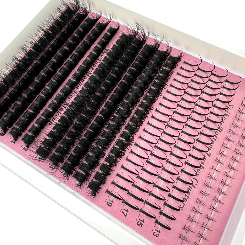 60D-200D Bottom&Spiky Lashes Clusters Volume Individual Lashes Cluster Extensions Spikes Lashes Clusters DIY Fairy/Manga Eyelash